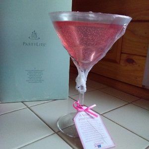 Champaign glass tea light holder